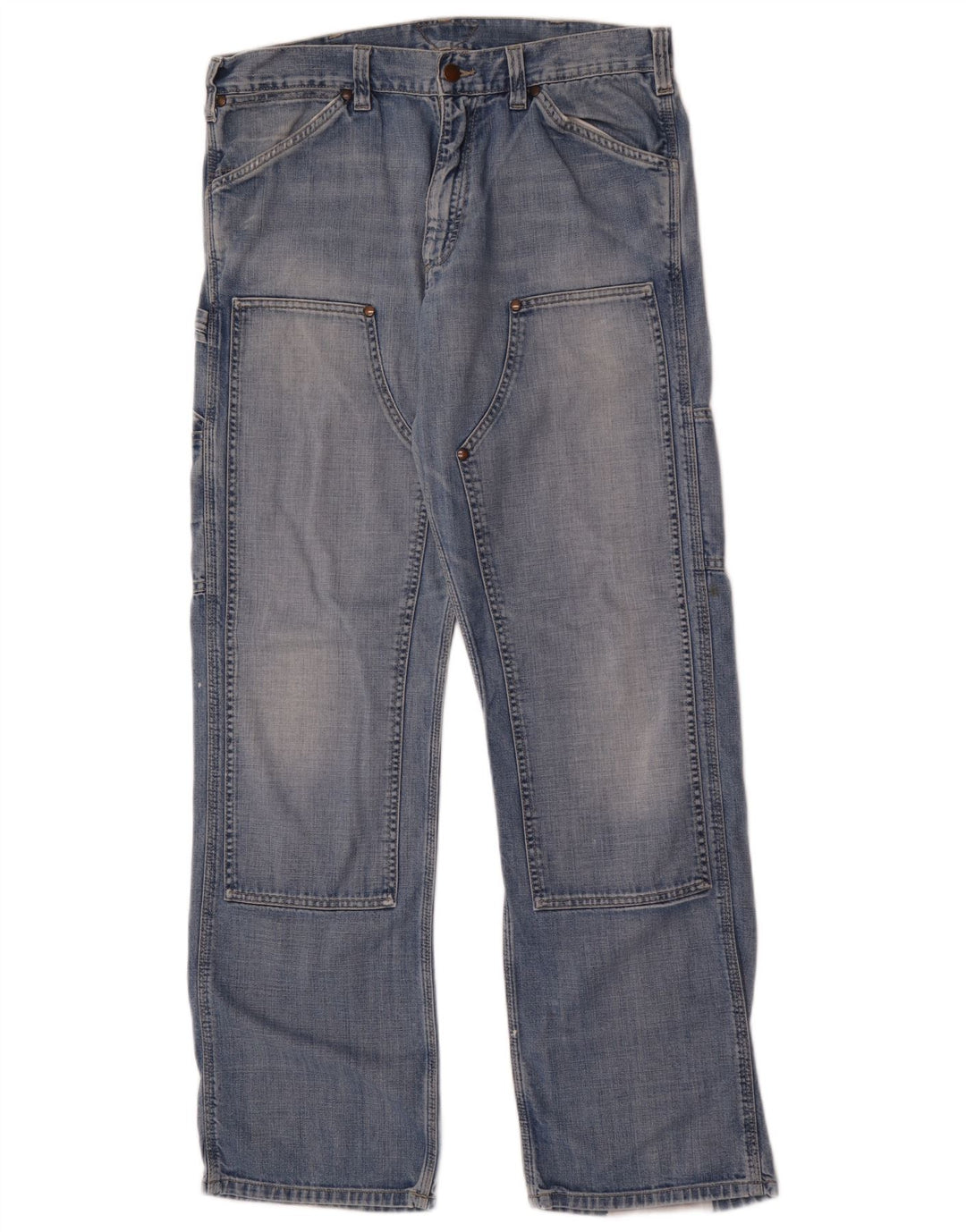 Meltin' Pot Herren Cargo Straight Jeans W36 L33 Blaue Baumwolle