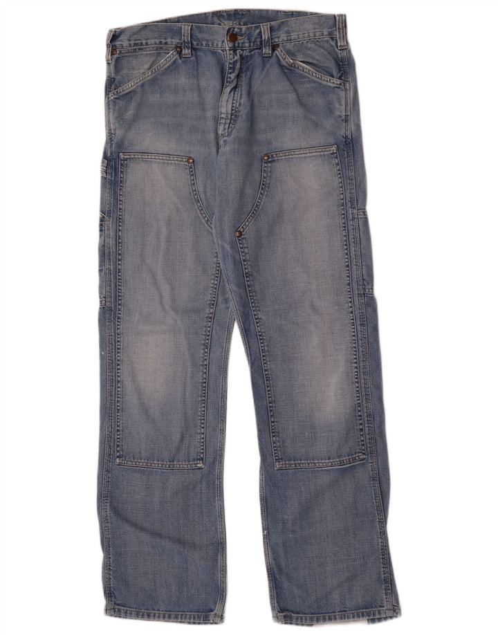 Meltin' Pot Herren Cargo Straight Jeans W36 L33 Blaue Baumwolle
