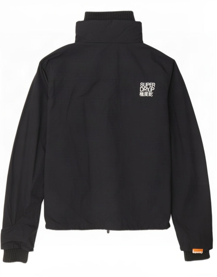 Superdry Damen Regenjacke UK 14 Medium Schwarz