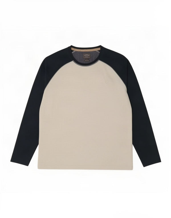 Fat Face Herren-Top, langärmelig, XL, Weiß, Farbblock