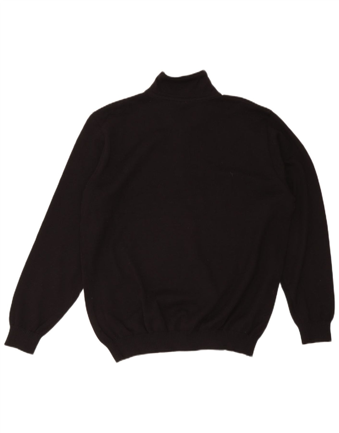 Paul & Shark Herren-Pullover mit Reißverschluss am Hals, XL, schwarze Schurwolle