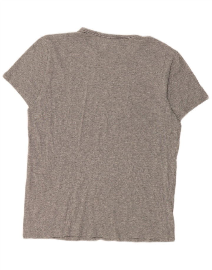 Calvin Klein Herren T-Shirt-Oberteil aus mittelgrau gefleckter Baumwolle