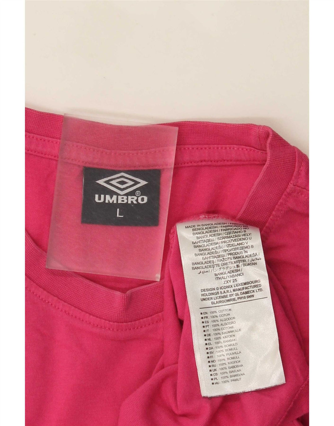 Umbro Herren-T-Shirt mit Grafik, groß, rosa, Baumwolle