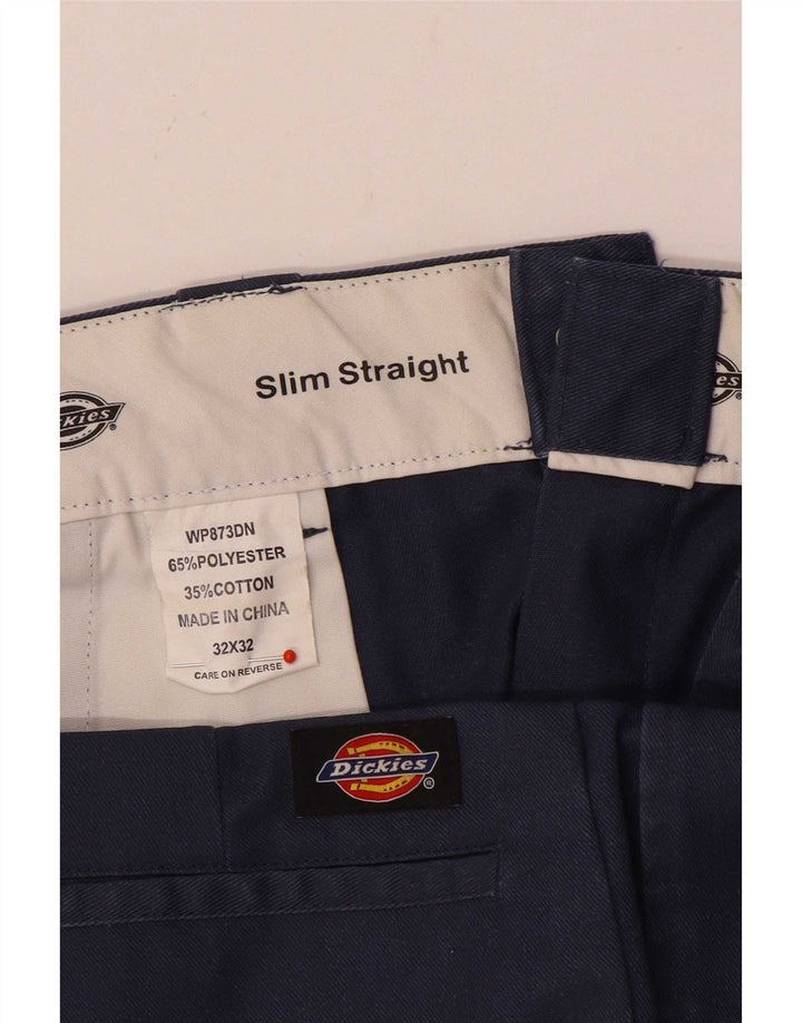 Dickies Slim Straight Chino-Hose für Herren, W32, L32, Marineblau, Polyester