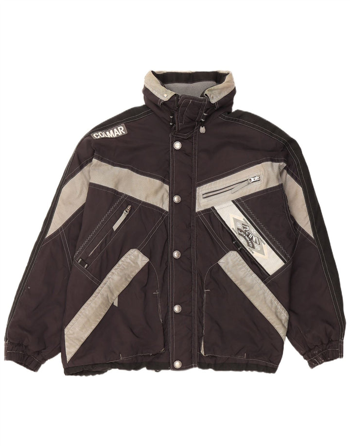 Colmar Herren-Skijacke mit Kapuze, IT 50, Mittelschwarz, Farbblock