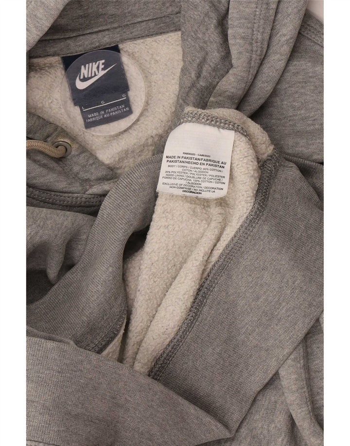 Nike Herren-Kapuzenpullover, groß, grau gefleckte Baumwolle