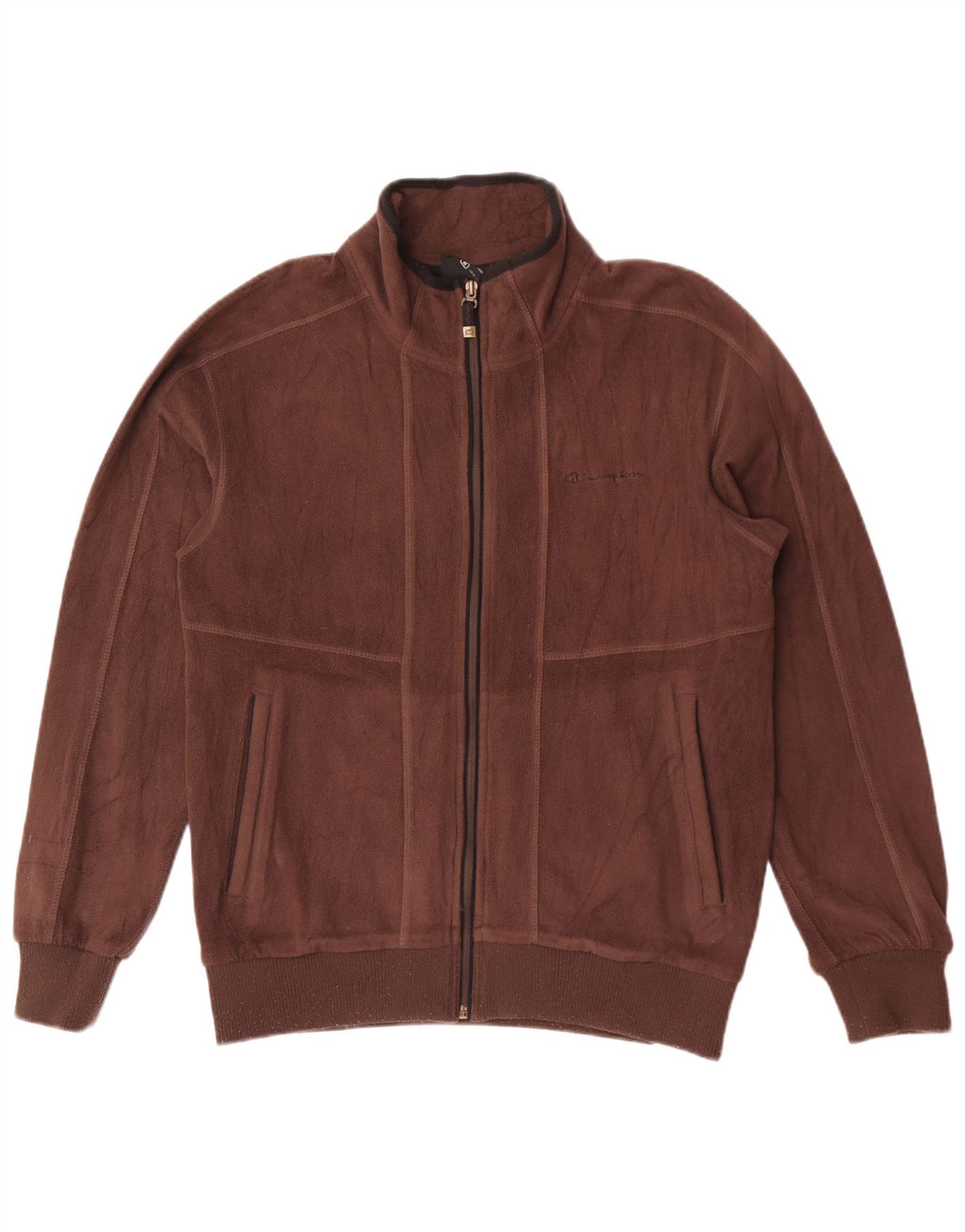 Champion Herren Fleecejacke UK 38 Mittelbraun Polyester Sport