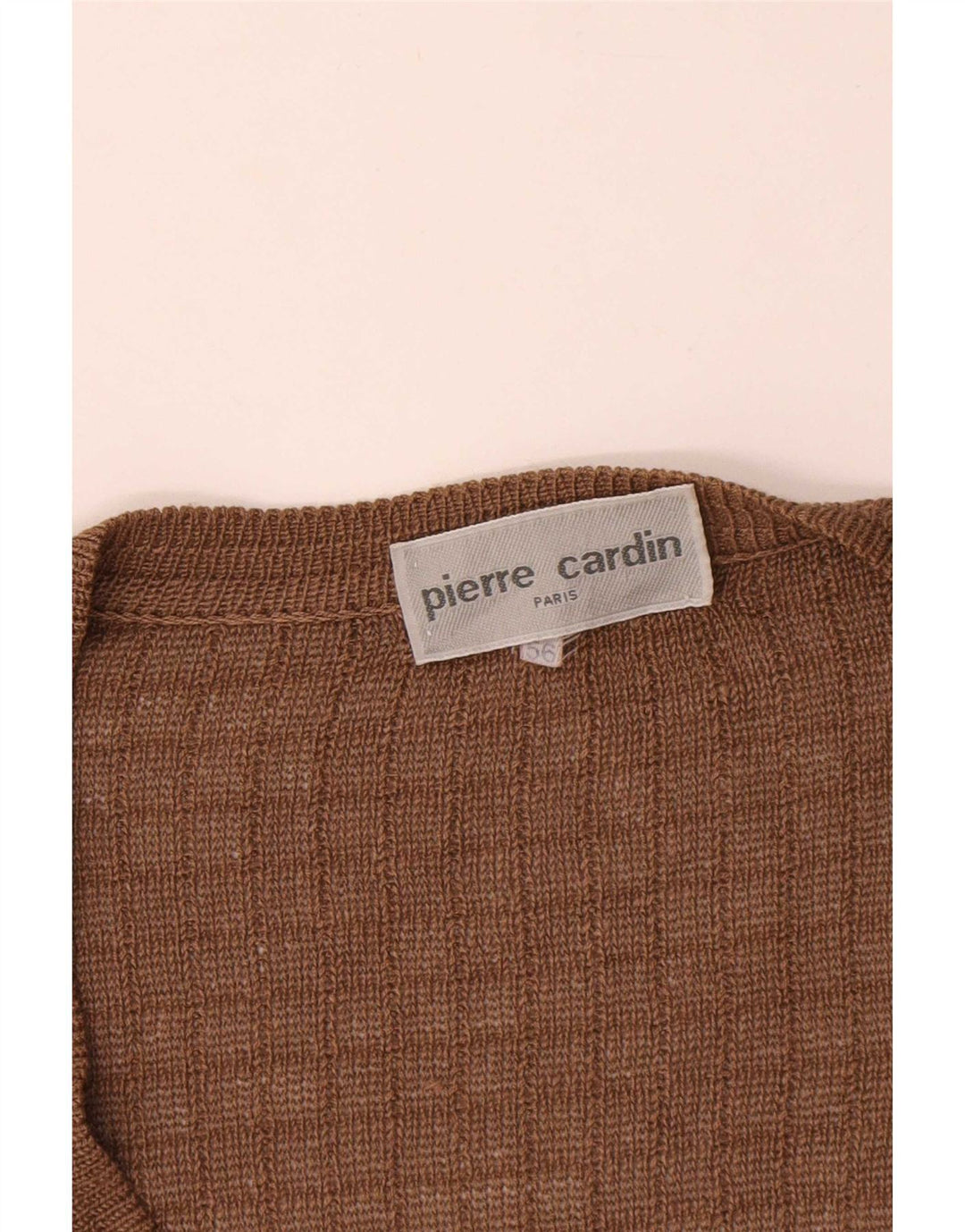 Pierre Cardin Herren-Pullover mit V-Ausschnitt in Übergröße, IT 56 2XL, braun kariert