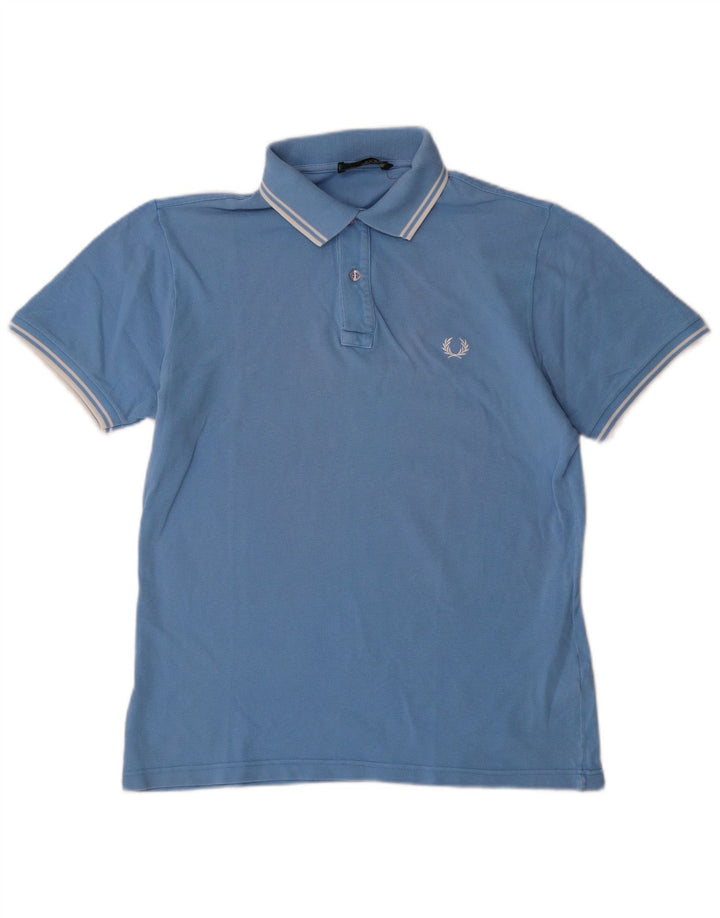 Fred Perry Herren-Poloshirt aus mittelblauer Baumwolle