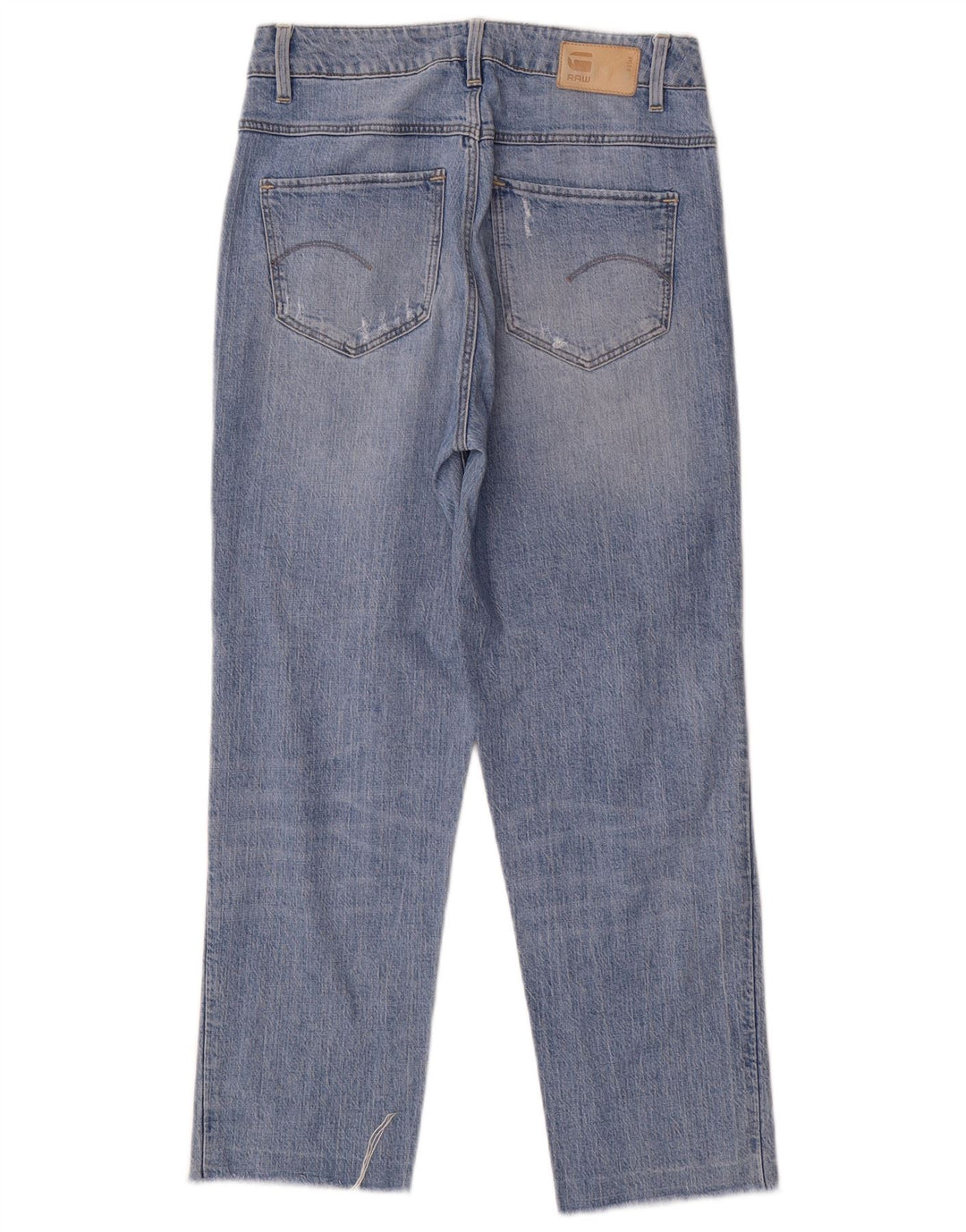 G-Star Damen Distressed Straight Jeans W26 L26 Blau