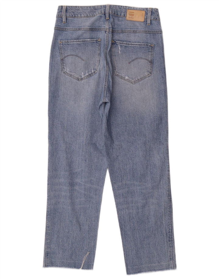 G-Star Damen Distressed Straight Jeans W26 L26 Blau