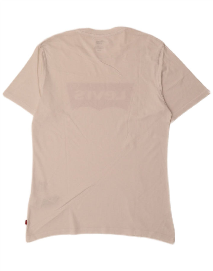 Levi's Herren-T-Shirt mit Grafik, Größe S, weiße Baumwolle