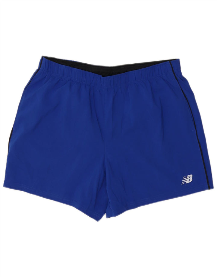 New Balance Herren-Sportshorts, großes, blaues Polyester