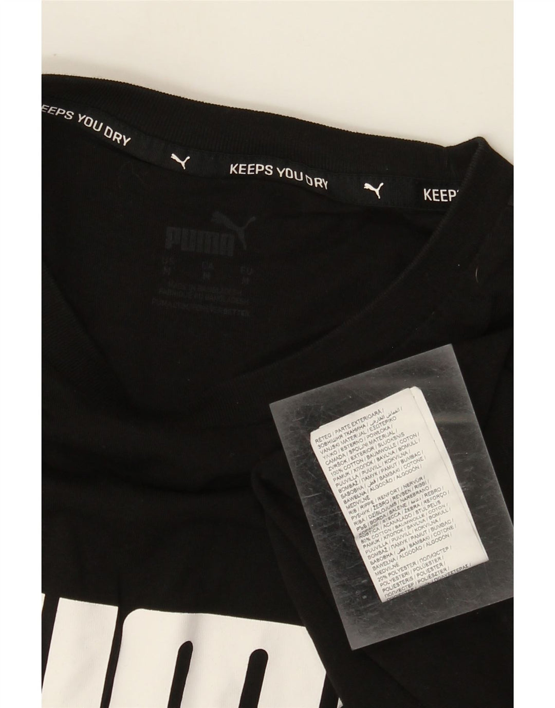 Puma Herren Grafik T-Shirt Top Mittelschwarz Baumwolle
