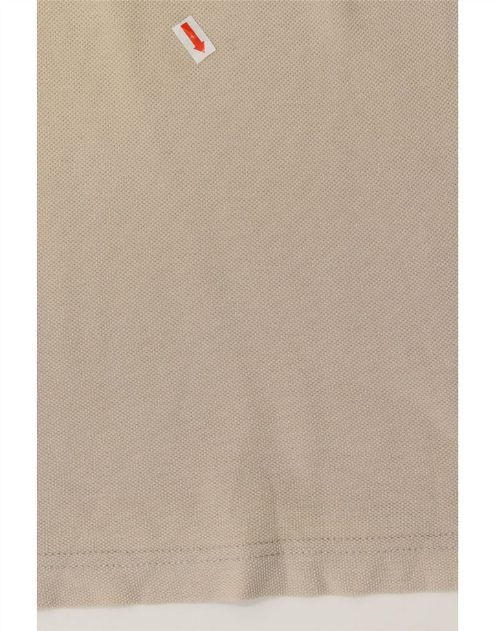 PIERRE CARDIN Mens Polo Shirt Large Beige Cotton