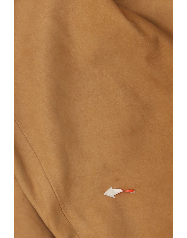 Toni Mir Herren Wildleder Bomberjacke UK 42 XL Braunes Leder