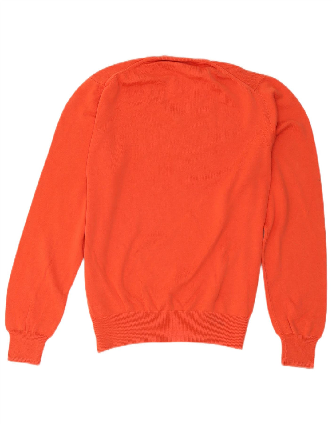 Zara Herren-Pullover mit V-Ausschnitt aus mittelroter Baumwolle