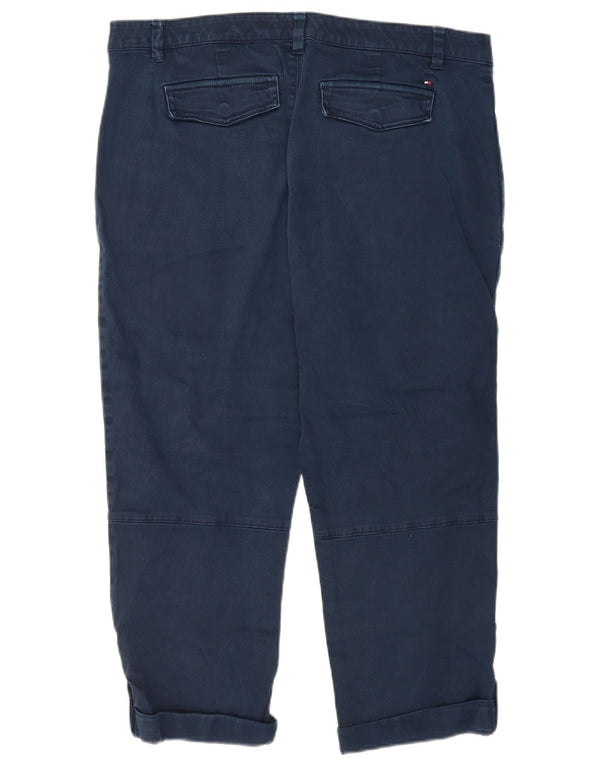 Tommy Hilfiger Damen-Hose mit hoher Taille, kurz geschnitten, US 18, 2XL, W38, L24, Marineblau
