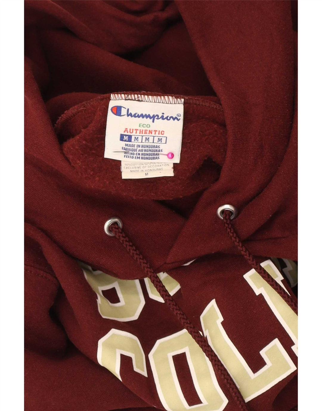 Champion Herren-Kapuzenpullover mit grafischer regulärer Passform, Medium Maroon College