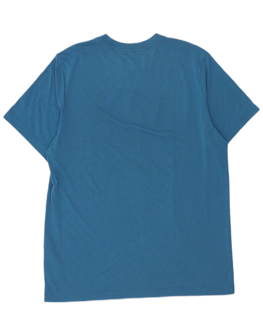 Nike Herren Dri Fit Grafik-T-Shirt-Oberteil aus mittelblauem Polyester
