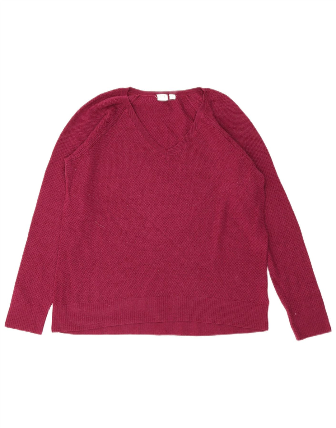 Gap Damen-Pullover mit V-Ausschnitt, Gr. 10, klein, rosa Nylon