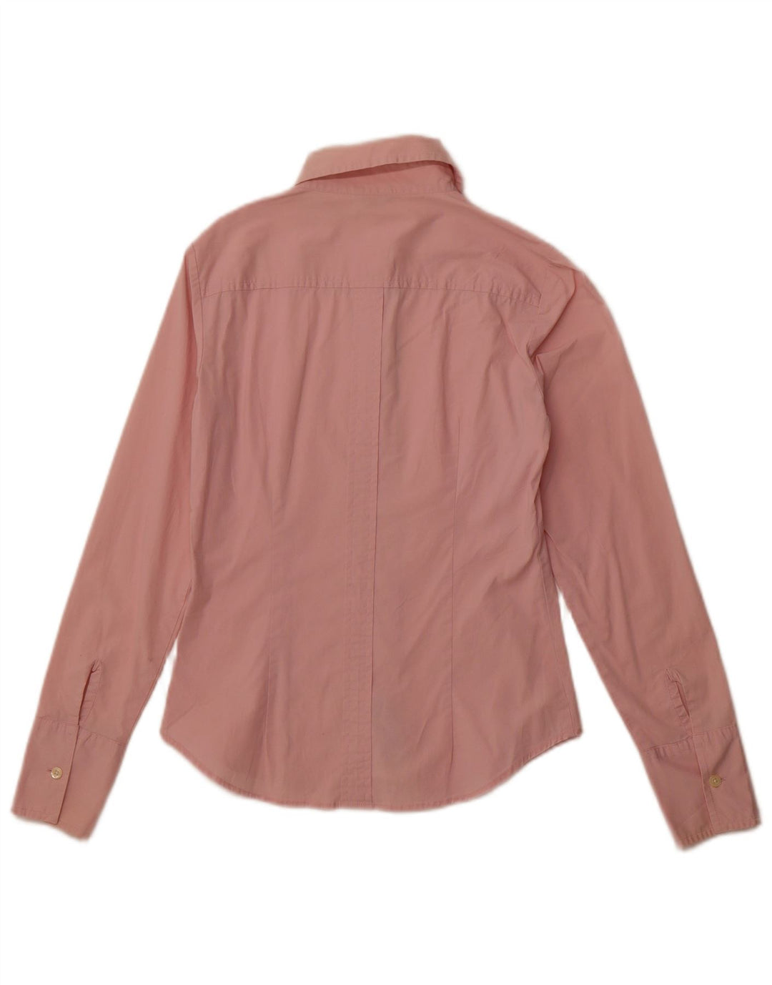 BENETTON Damen-Hemd UK 10 Small Rosa Baumwolle