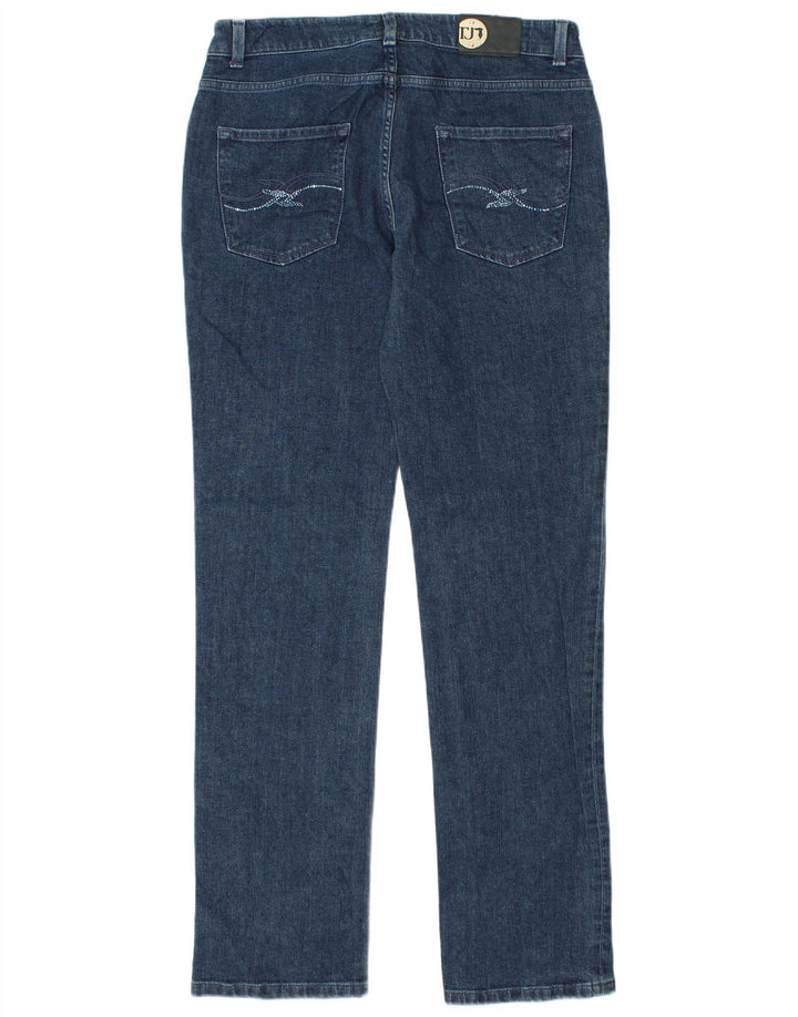 TRUSSARDI Damen Straight Jeans W31 L33 Marineblaue Baumwolle