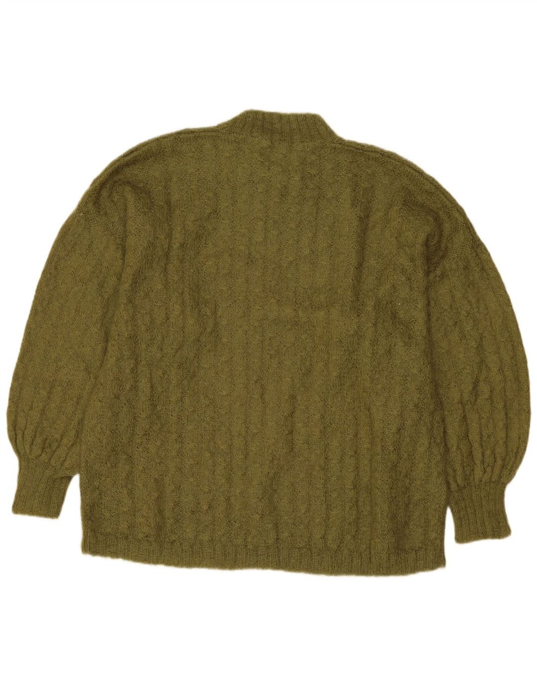 Vintage Damen Rollkragenpullover Pullover UK 14 Large Khaki