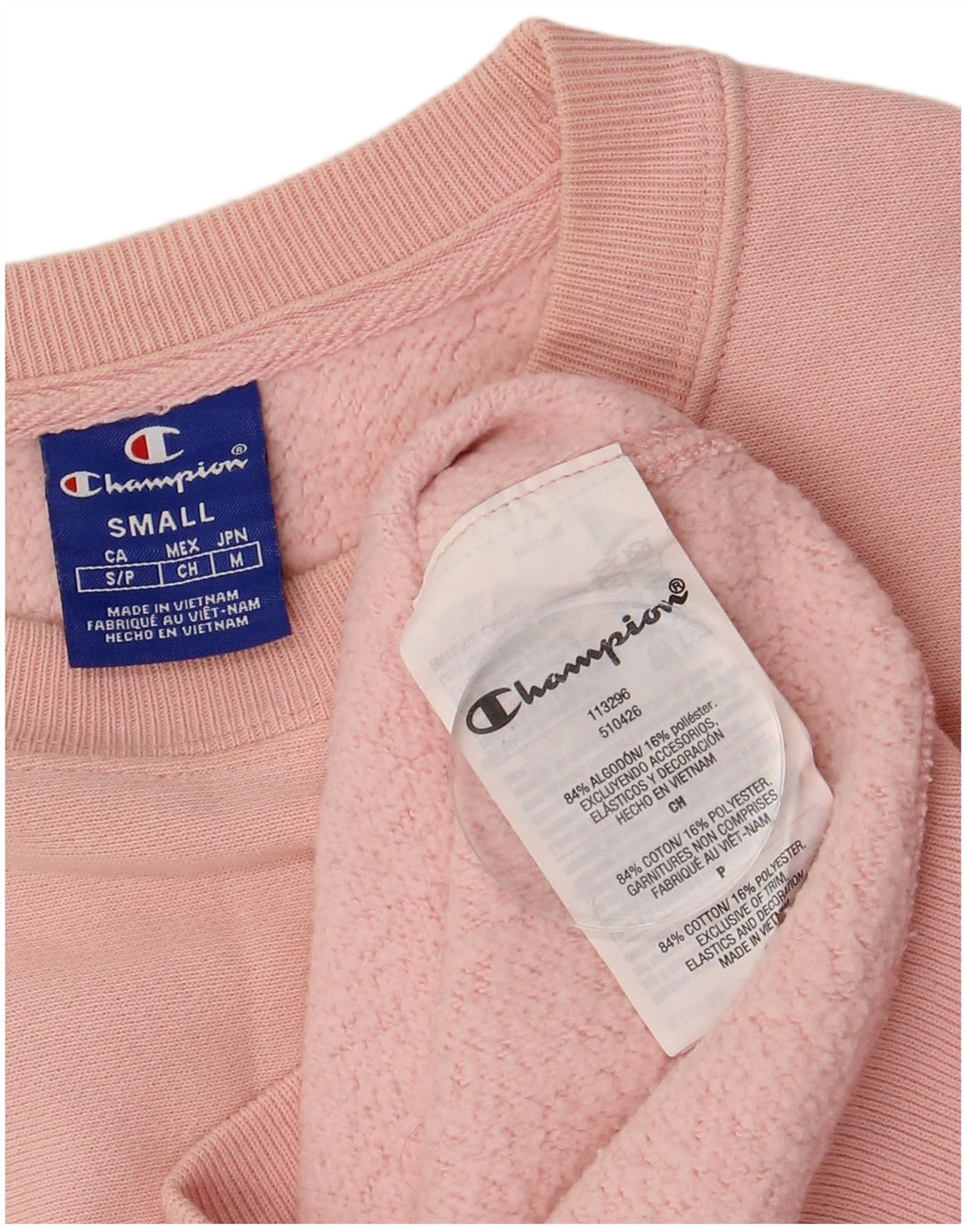 Champion Damen-Sweatshirt in Übergröße, Gr. 10, Größe S, Rosa, Baumwolle