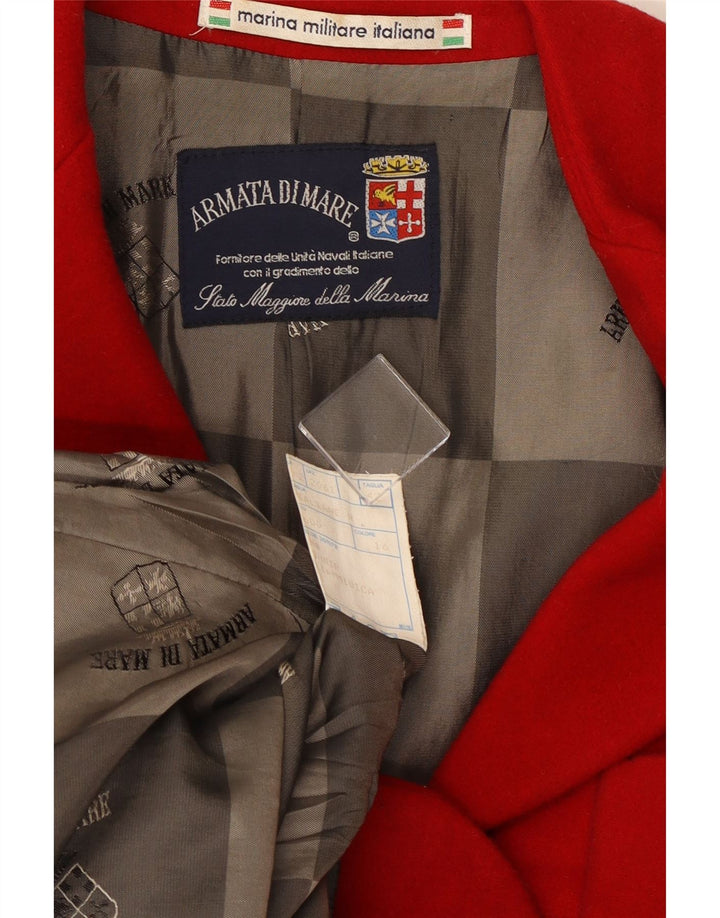Armata Di Mare Damen 3-Knopf-Blazerjacke IT 42 Mittelrote Wolle