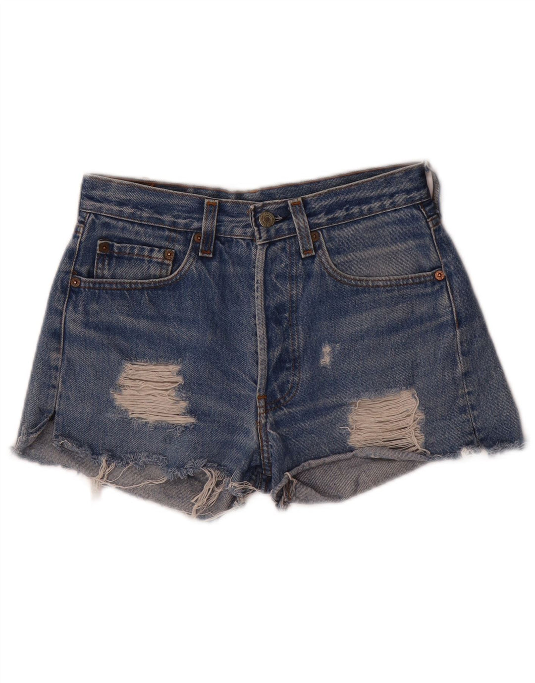 Levi's Damen Distressed Denim Shorts W26 Small Blau