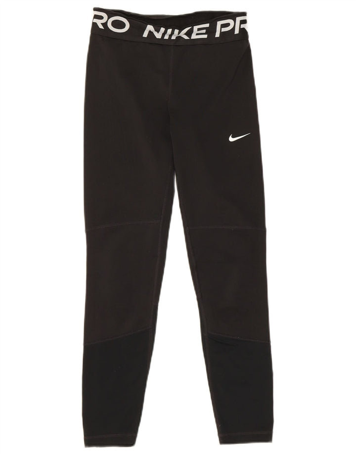 Nike Dri Fit Grafik-Leggings für Jungen, 10–11 Jahre, Mittelschwarz, Farbblock