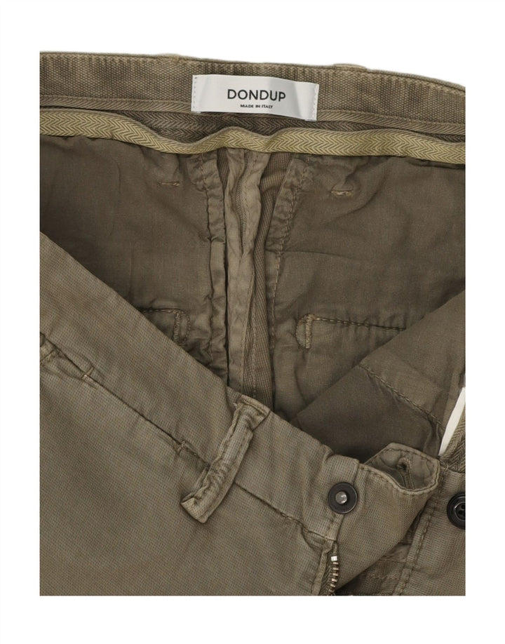 DONDUP Womens Slim Chino Trousers W30 L28 Khaki Vintage Dondup and Second-Hand Dondup from Messina Hembry 