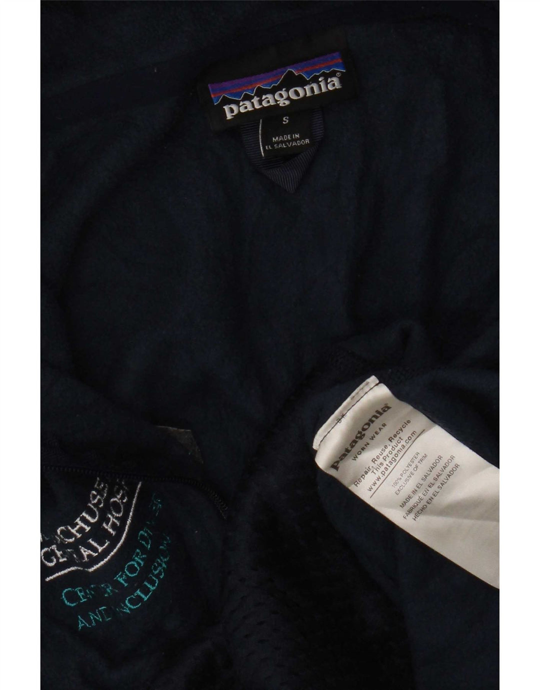 Patagonia Damen Graphic Fleecejacke UK 10 Small Marineblau Polyester