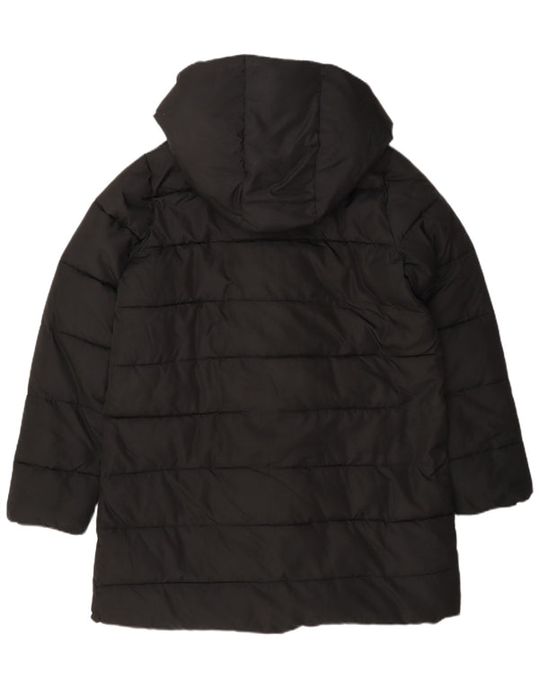 Hobbs Wattierter Damenmantel mit Kapuze, UK 12, Mittelschwarz, Polyester