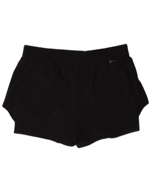Adidas Damen Sportshorts UK 24/26 2XL Schwarz Polyamid