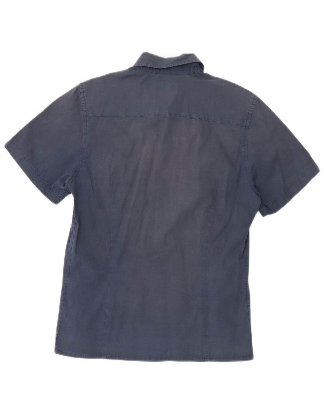 Calvin Klein Jeans Herren-Kurzarmhemd aus mittelblauer Baumwolle