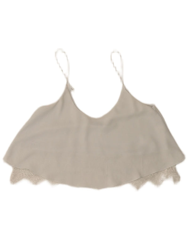 Zara Damen Cami Top UK 10 Small Weiß