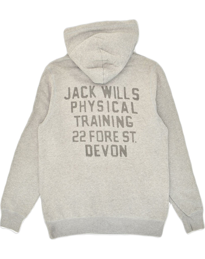 JACK WILLS Mens Graphic Hoodie Jumper XS Grey Cotton | Vintage Jack Wills | Thrift | Second-Hand Jack Wills | Used Clothing | Messina Hembry 