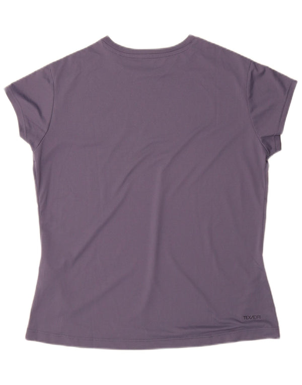 JACK WOLFSKIN Damen T-Shirt Top UK 14/16 Large Lila Polyester