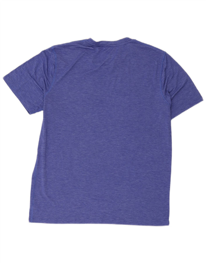 Champion Herren-T-Shirt-Oberteil, großes, blau meliertes Polyester
