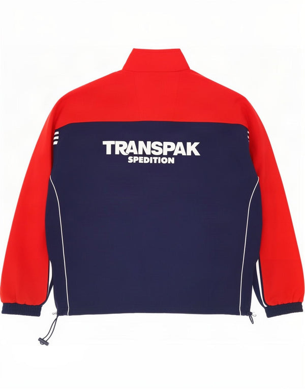 Adidas Herren Loose Fit Trainingsanzug Top Jacke UK 44/46 Large Red Colourblock