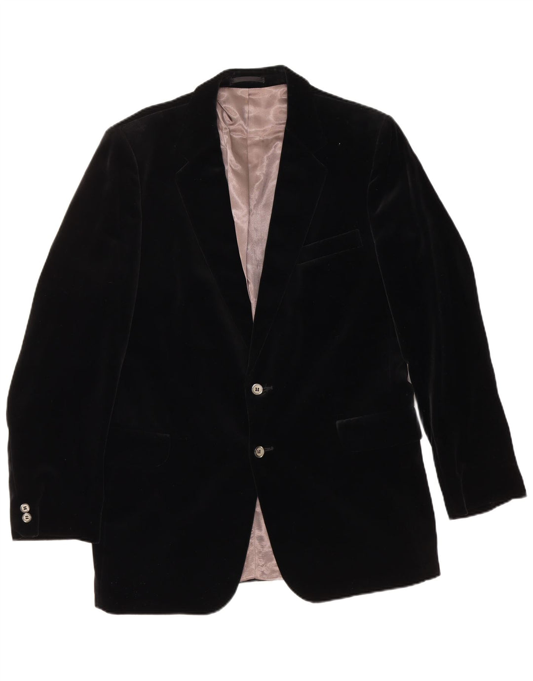 SHANNON Herren-Blazer aus Samt mit 2 Knöpfen, Gr. 40, Schwarz
