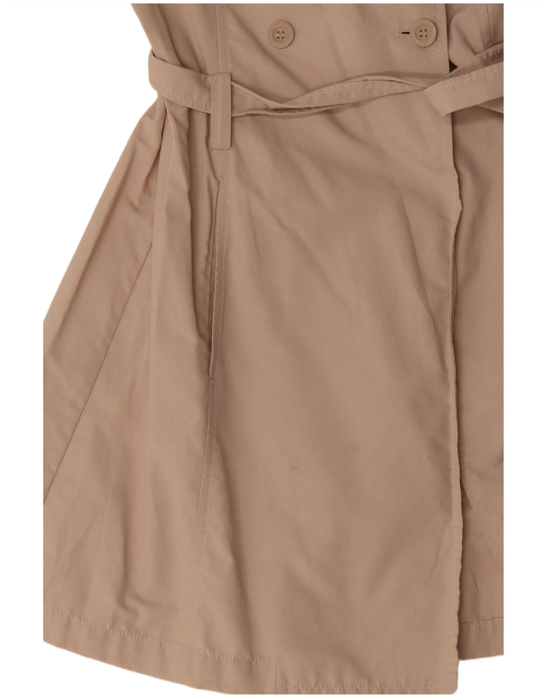 Sisley Damen Trenchcoat IT 46 Large Beige Baumwolle