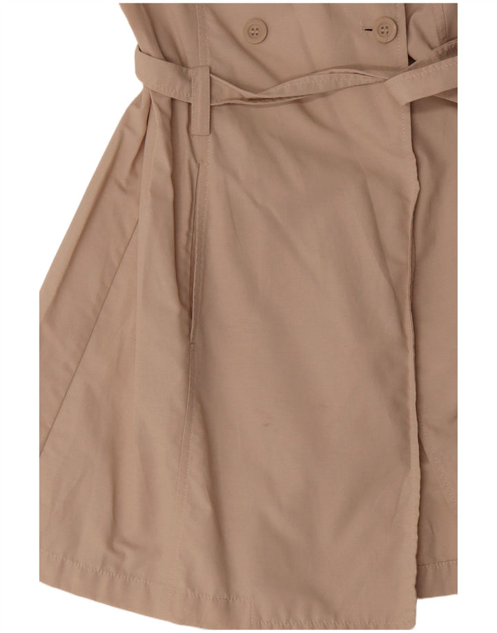 Sisley Damen Trenchcoat IT 46 Large Beige Baumwolle