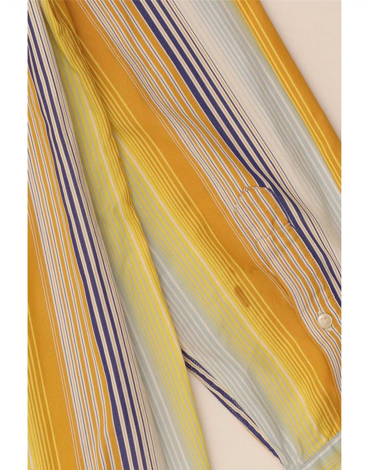 Massimo Dutti Herrenhemd, Größe 42, groß, gelb gestreift