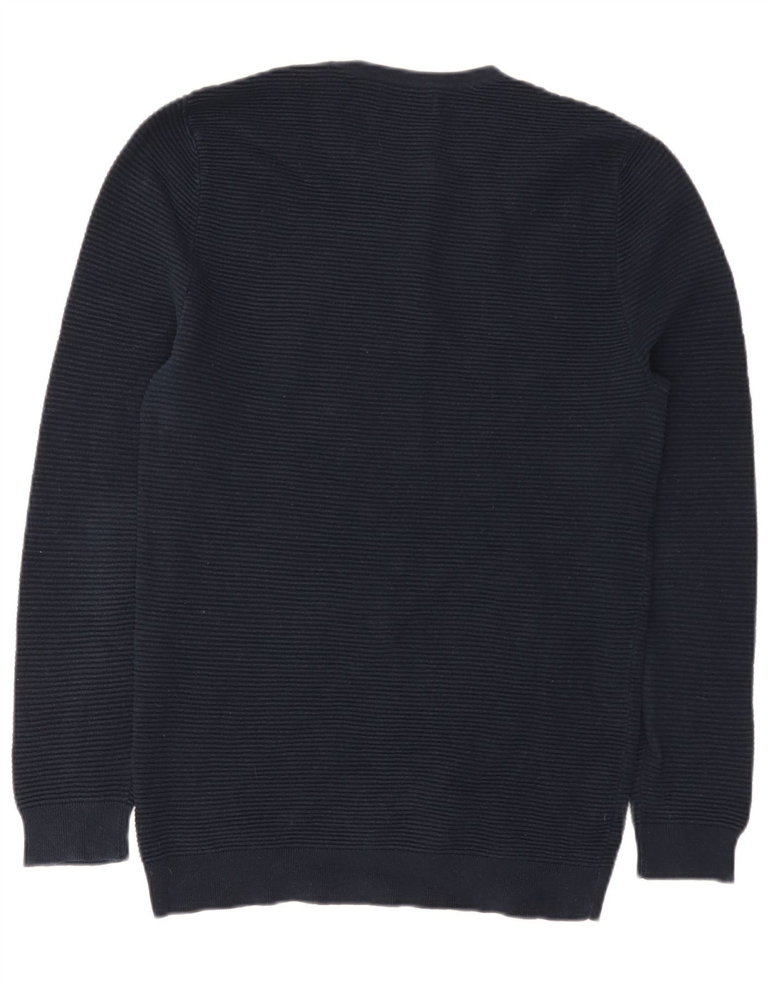 Zara Herren-Pullover mit Rundhalsausschnitt, Größe L, Marineblau