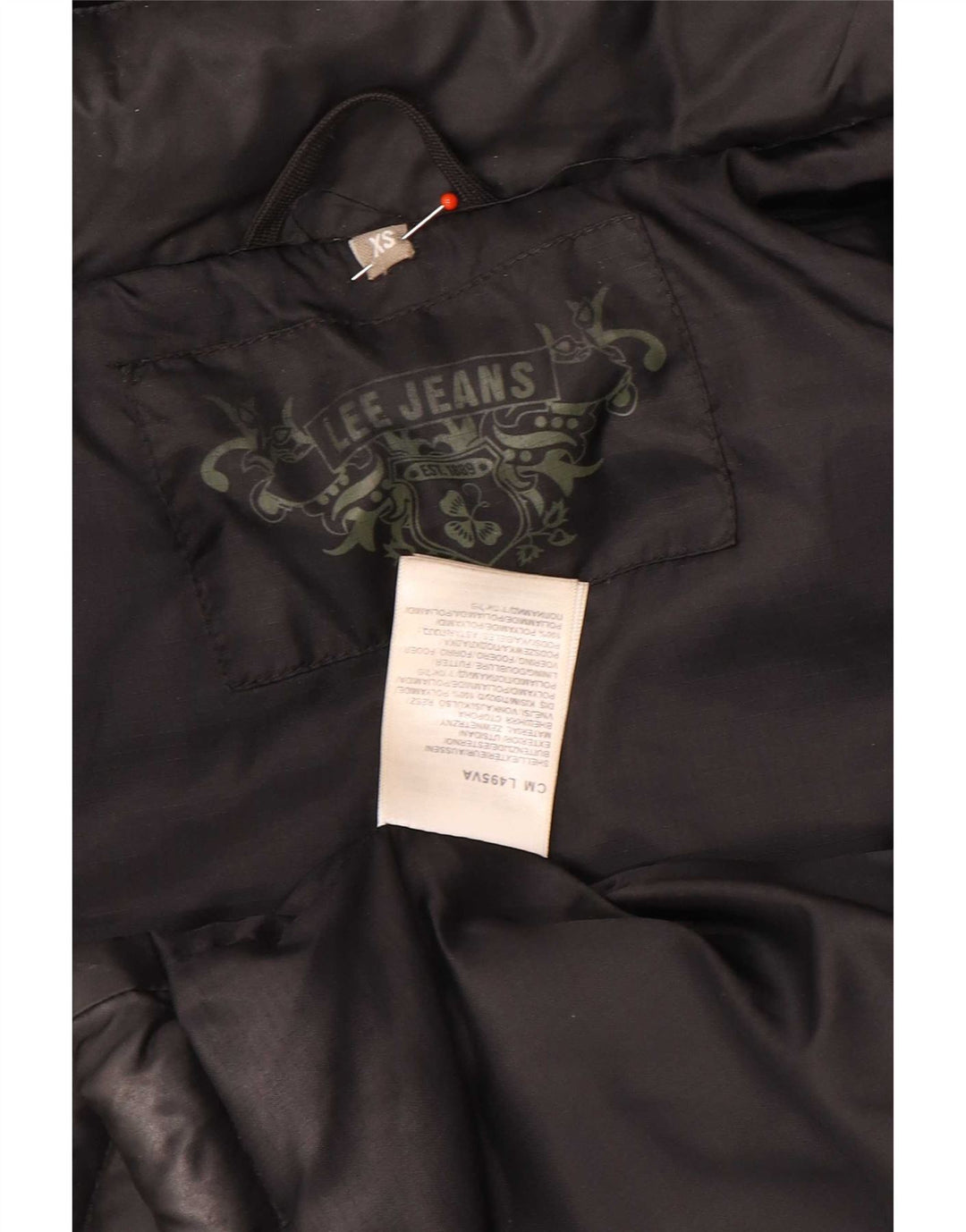 Lee Damen-Kapuzen-Übergröße, gepolsterte Jacke, UK 6, XS, Schwarz, Polyamid