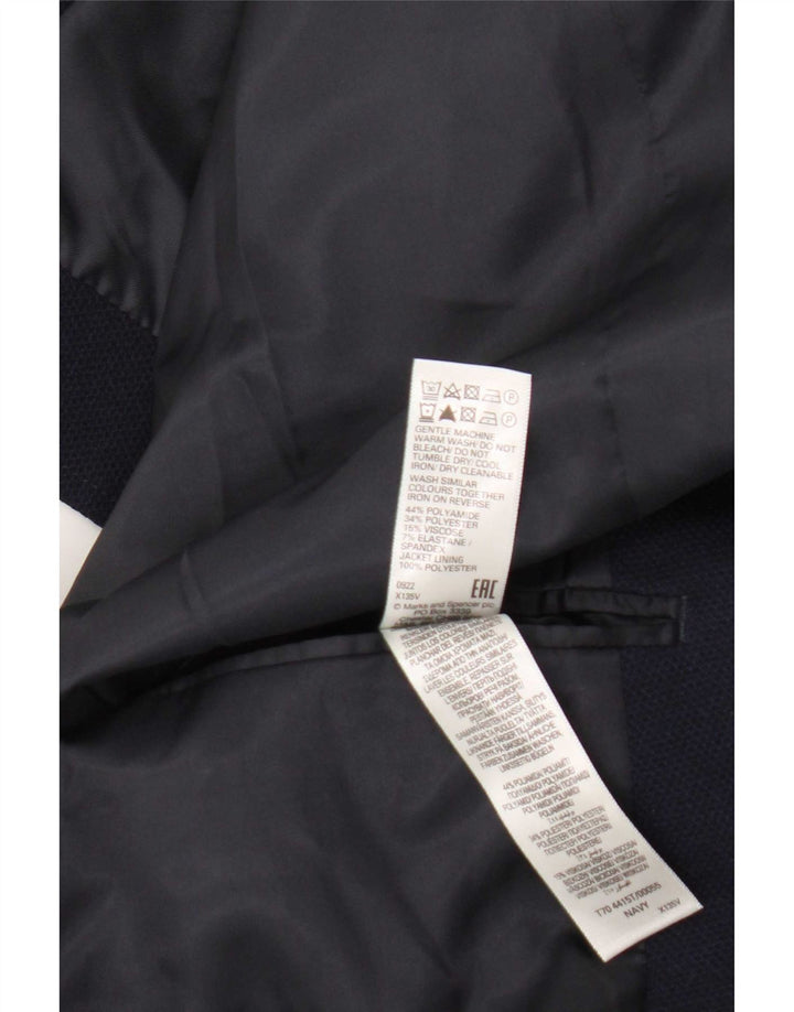 Marks & Spencer Herren-Blazer mit 2 Knöpfen, UK 50 5XL, Marineblau, Polyamid