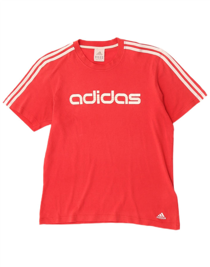 Adidas Herren Grafik-T-Shirt aus mittelroter Baumwolle